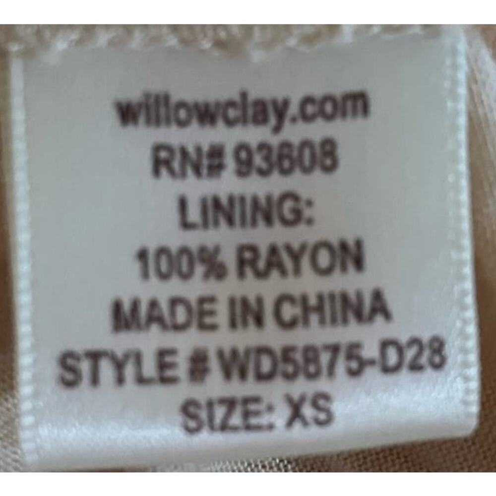 Willow & Clay Women's Cream Crochet Pleated Skirt Lined Mini Dress SZ XS NWT - Picture 11 of 13